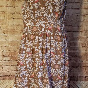 Krista Pearl Styled Cotton Floral Summer Dress